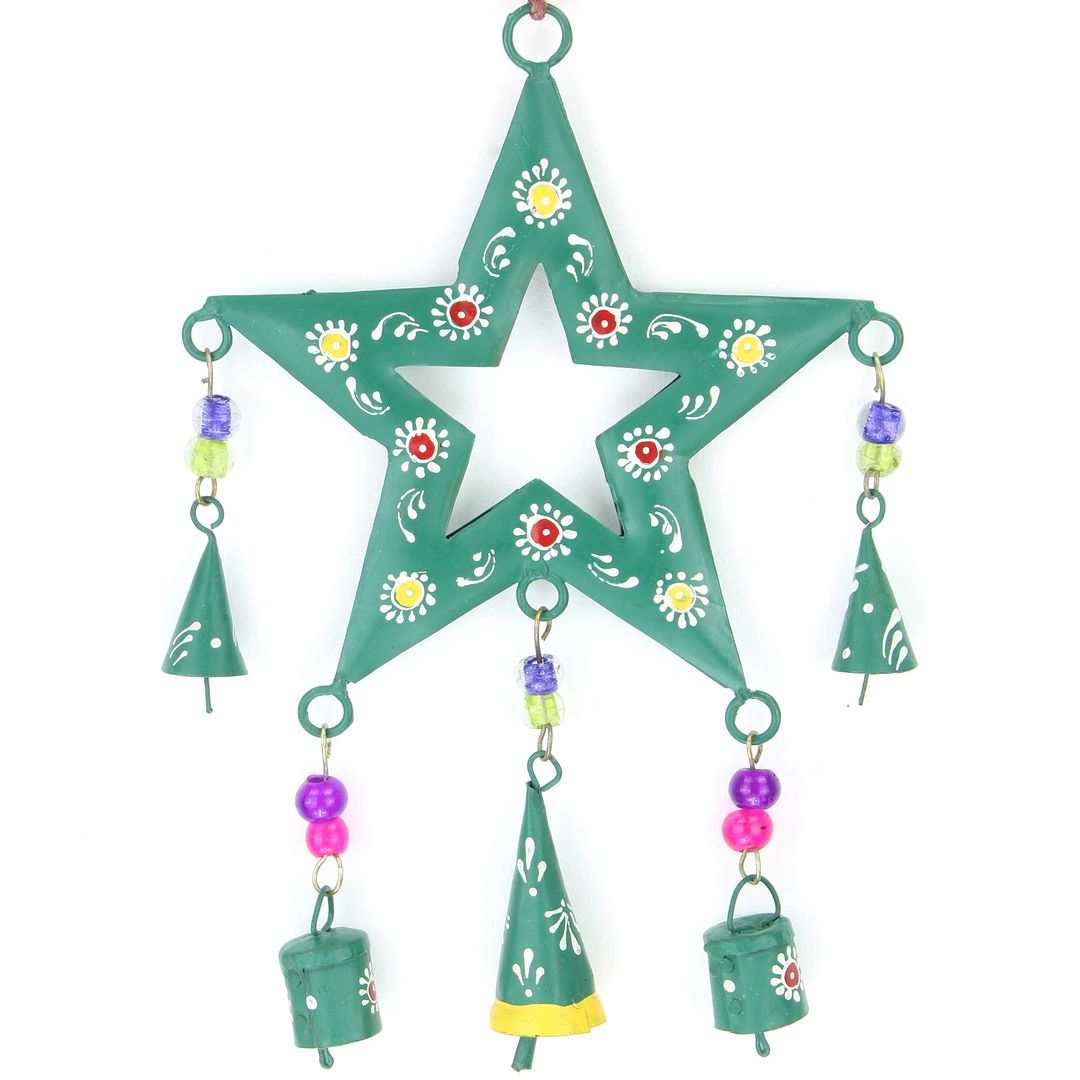 Hanging Mobile Decoration String Beads STAR LOUDelephant Colourful Hand